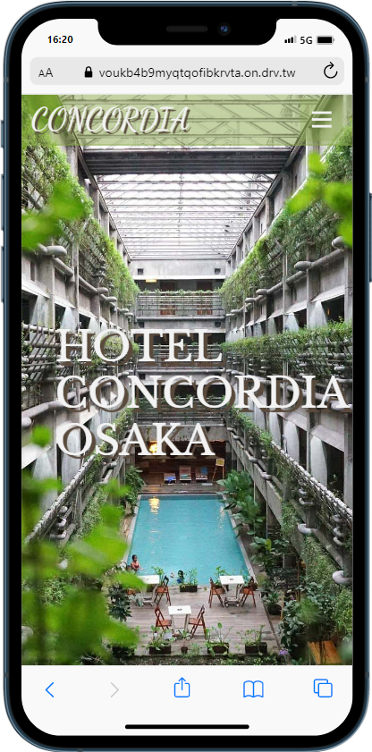 ”ホテルのWebサイト”